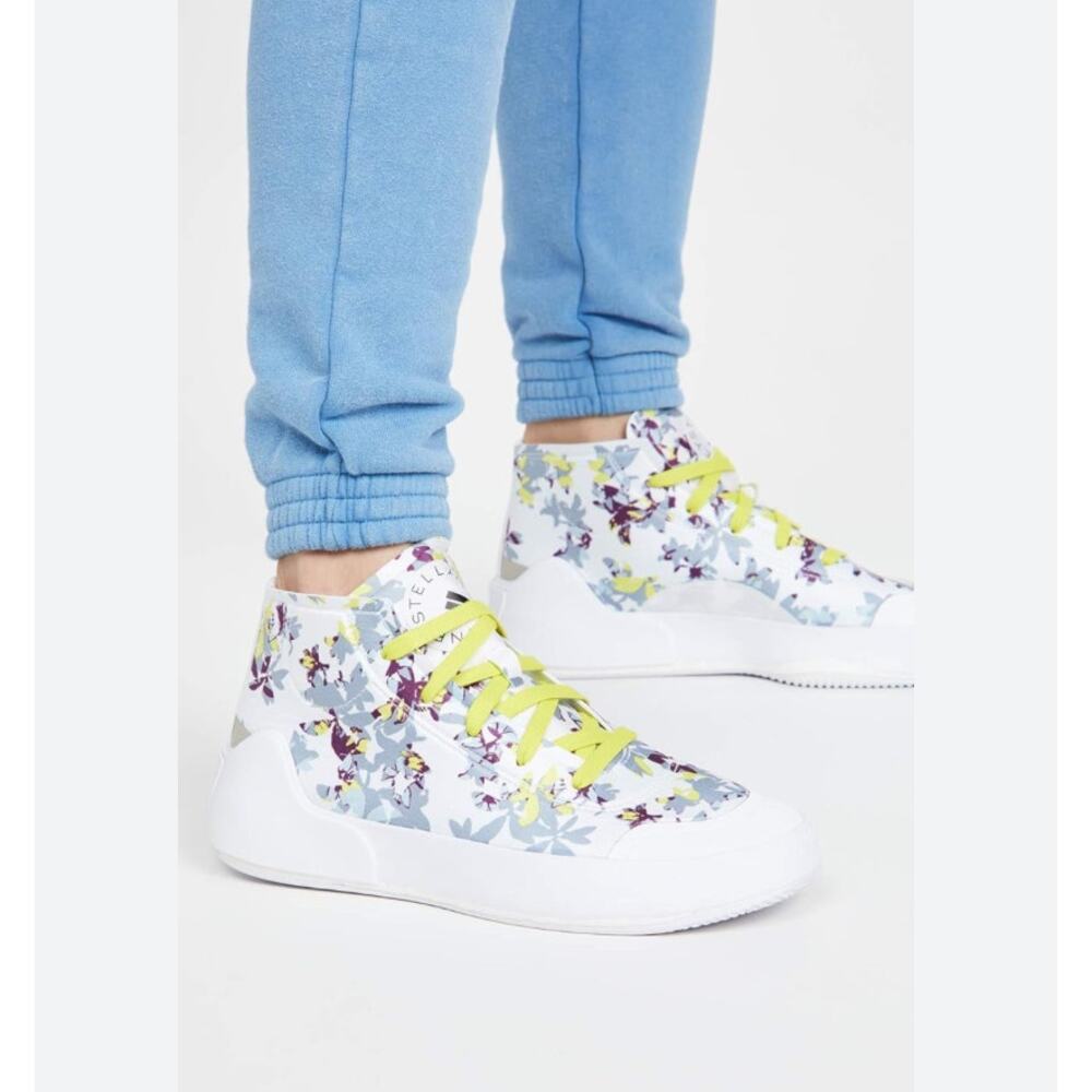 ADIDAS BY STELLA MCCARTNEY PRIME GREEN HIGH TOP SNEAKERS WOMEN’S SIZE 6.5
